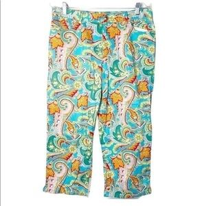 Lauren Ralph Lauren Paisley Print  Capri Pants